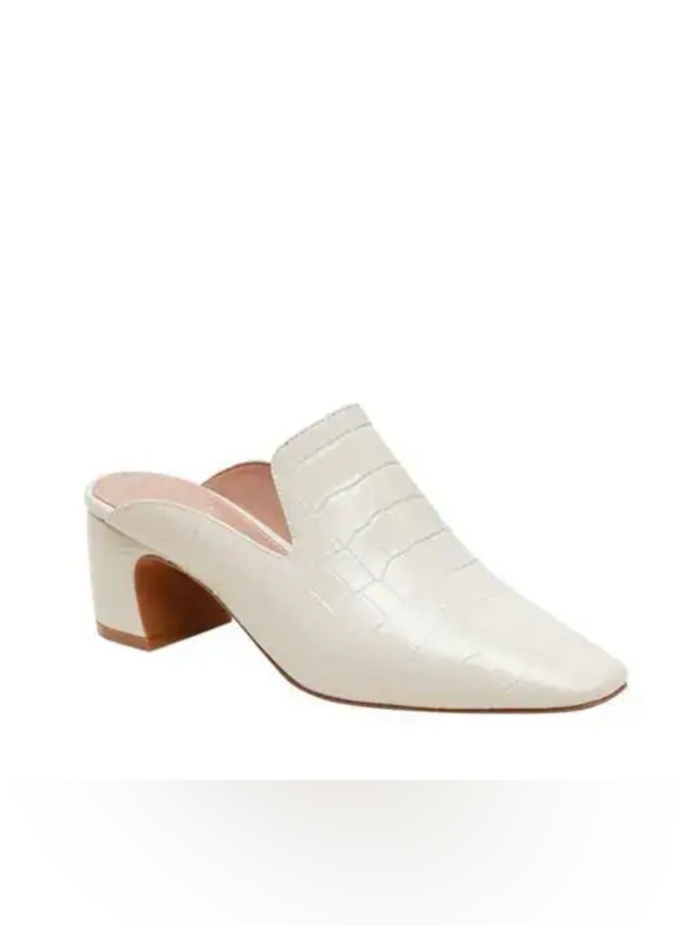 Paolo Ivory Open-Back Block Heel Mules size 9.5!NIB